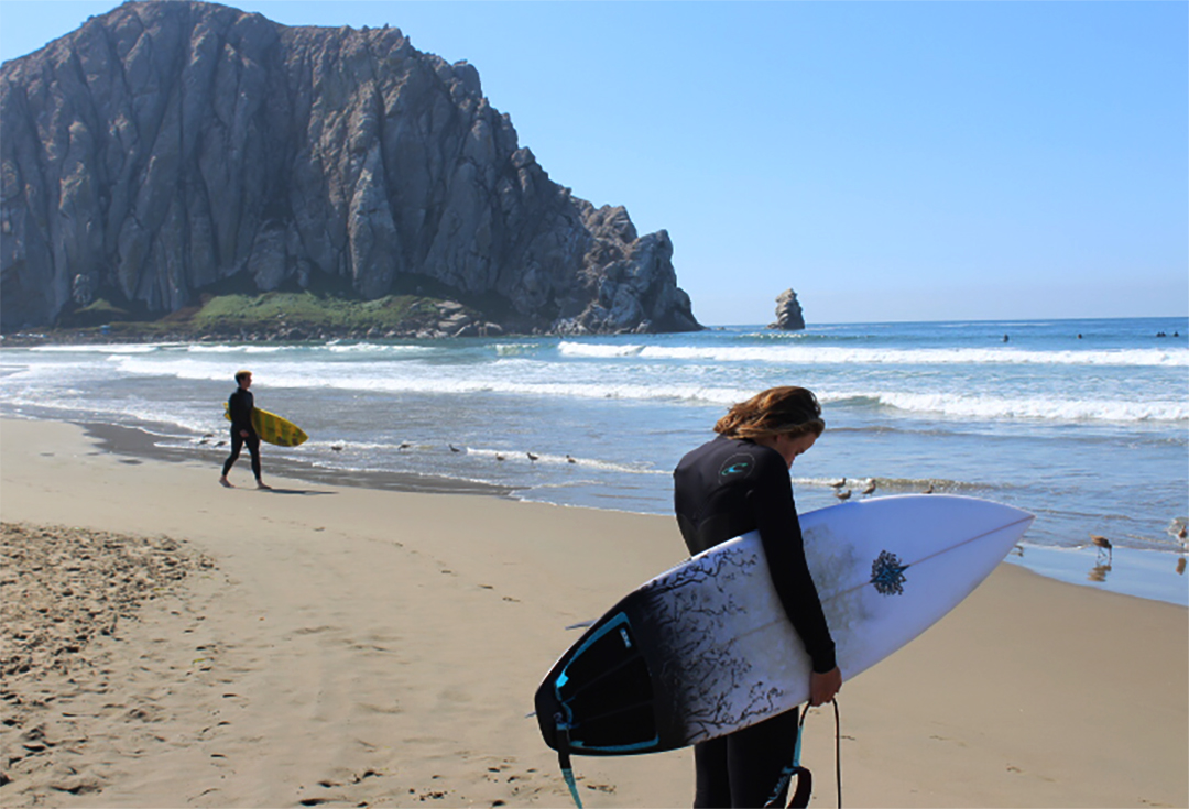 The Pit in Morro Bay, CA- Oct 13, 2018 <br><br>  Several of the surfers on the surf team prefer Morro Bay because of it’s quick route from San Luis Obispo. With a short drive up Santa Rosa street and onto Highway 1 it takes close to just twenty minutes  from Cal Poly’s campus to get there, although Northcotts’ vintage red BMW takes longer. The sky and weather are unpredictable as is the quality of the waves, but for those whose hobby is to “shred” in the water, Morro bay always serves some reward.