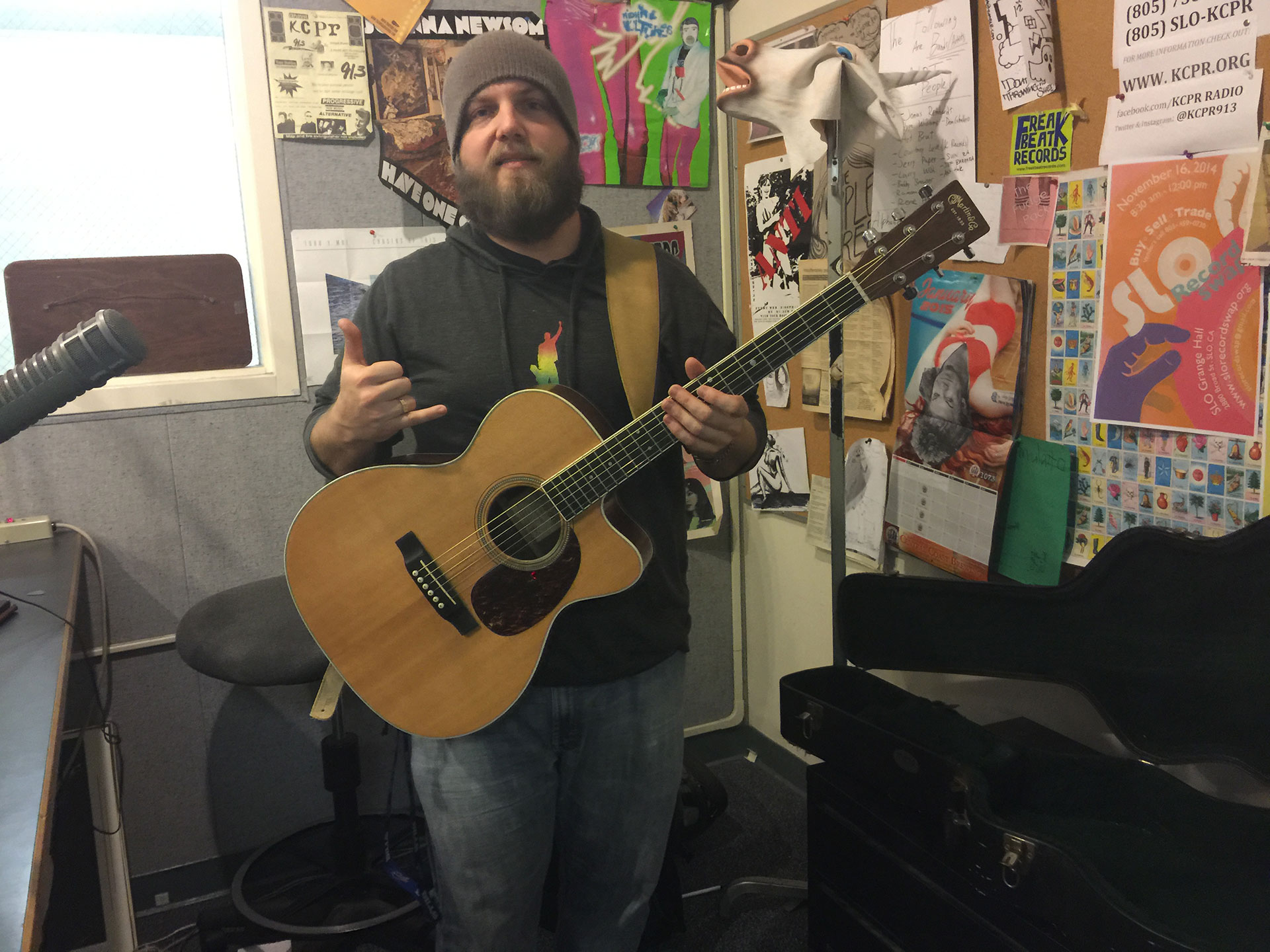 Suarez is a local singer/songwriter who plays at bars, including Creekside Brewery and Frog and Peach Pub, almost every week. He has been on KCPR twice before to perform but this was his first full-length interview.

“I thought being on a talk show was really fun. It went much more smoothly than I thought it would.”