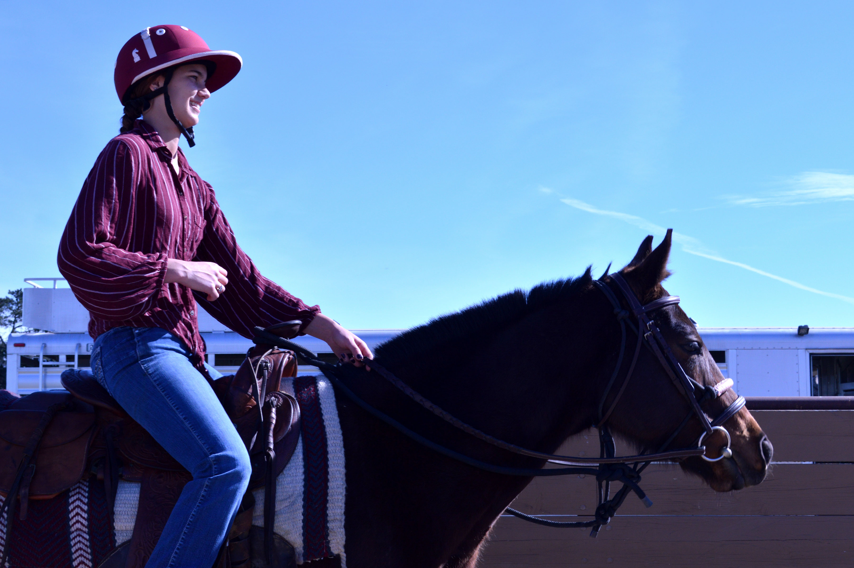 Brownridge says she has had to work hard to get to her position, and will need to work more in the future to prove herself in her field, “Typically upper level horseback riding is a man’s world, and so is Polo. You have to prove yourself as a horseman and prove your worth before anyone is going to respect you, and you have do do that even more if you are a woman. But it’s all worth it.” Photo: Rachel Marquardt